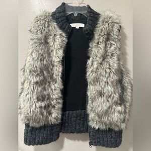 LOFT Faux Fur Wool Blend Vest
